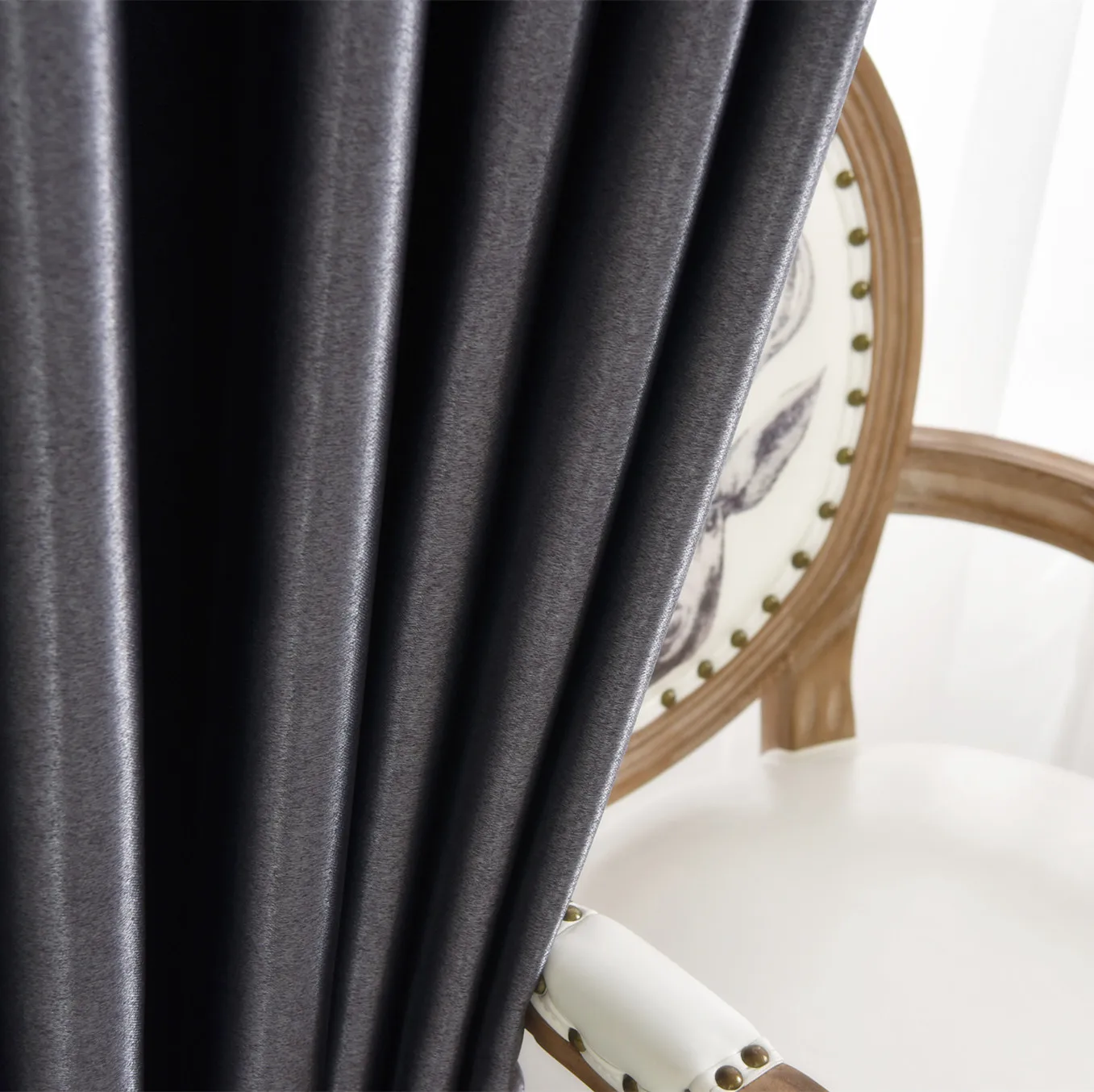 

Pure Color Cuertains for Living Room Heat Insulation Sound Insulation Curtain Cloth Polyester Electric Shading Curtain Fabric