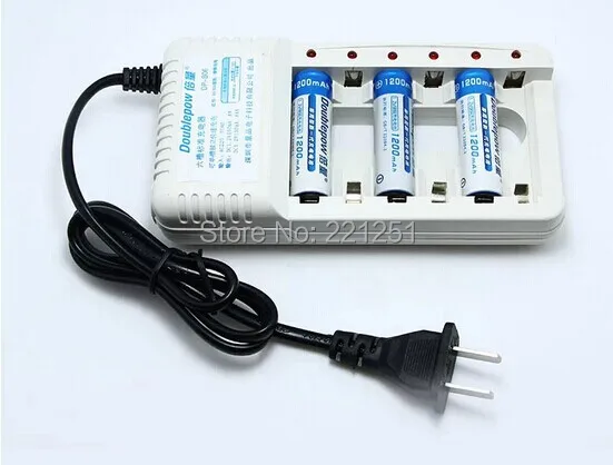 1 шт AA/AAA шесть слотов зарядное устройство + 4 AA 1200 mah перезаряжаемые батареи раздел