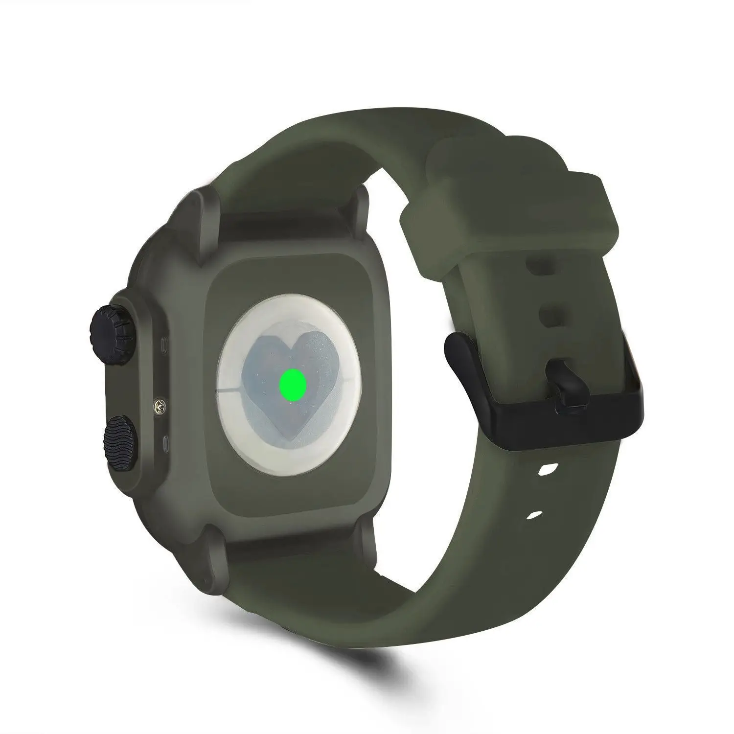 Полная защита IP68 Водонепроницаемый чехол для Apple Watch серии 5 4 3 2 силиконовый ремешок браслет для iWatch 44 мм 42 мм спортивный ремешок крышка - Цвет ремешка: Зеленый