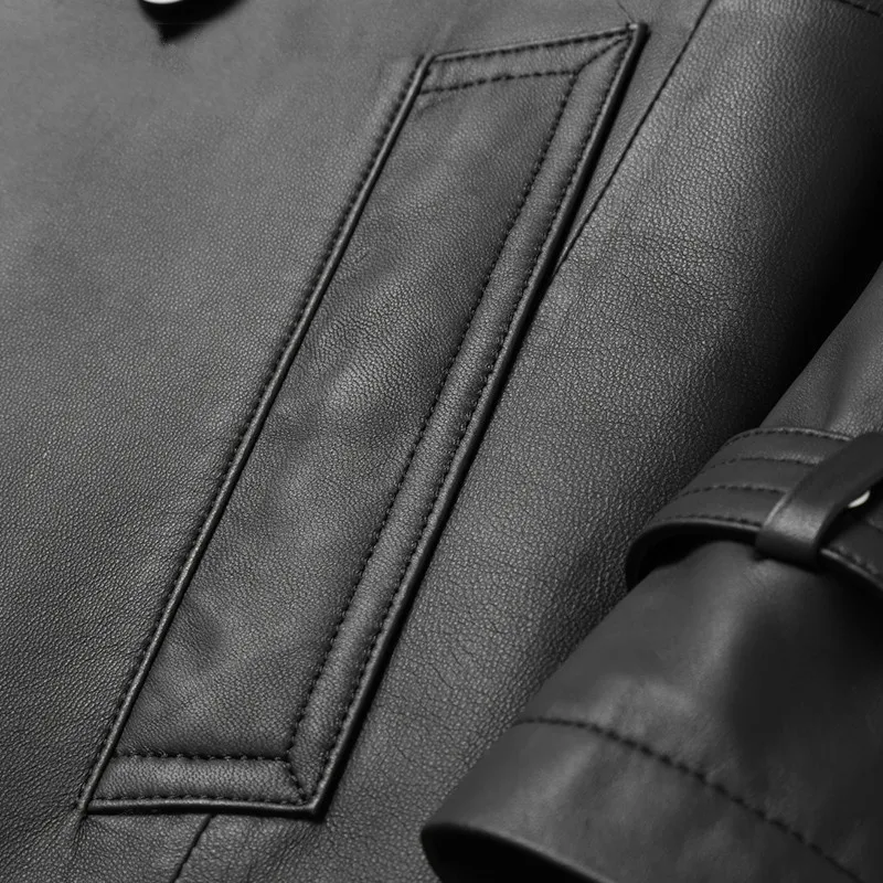 Flash Deal Genuine Leather Jacket Men Spring Autumn Real Sheepskin Leather Jackets and Coats Mens Fashion Windebreaker MG-1831041 YY134 3