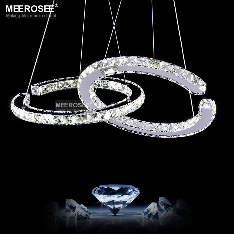 Crystal Lighting Modern LED Diamond Pendant Light Fitting LED Crystal Fixture Lustres Hanging Drop abajur Lamp For Dining Room