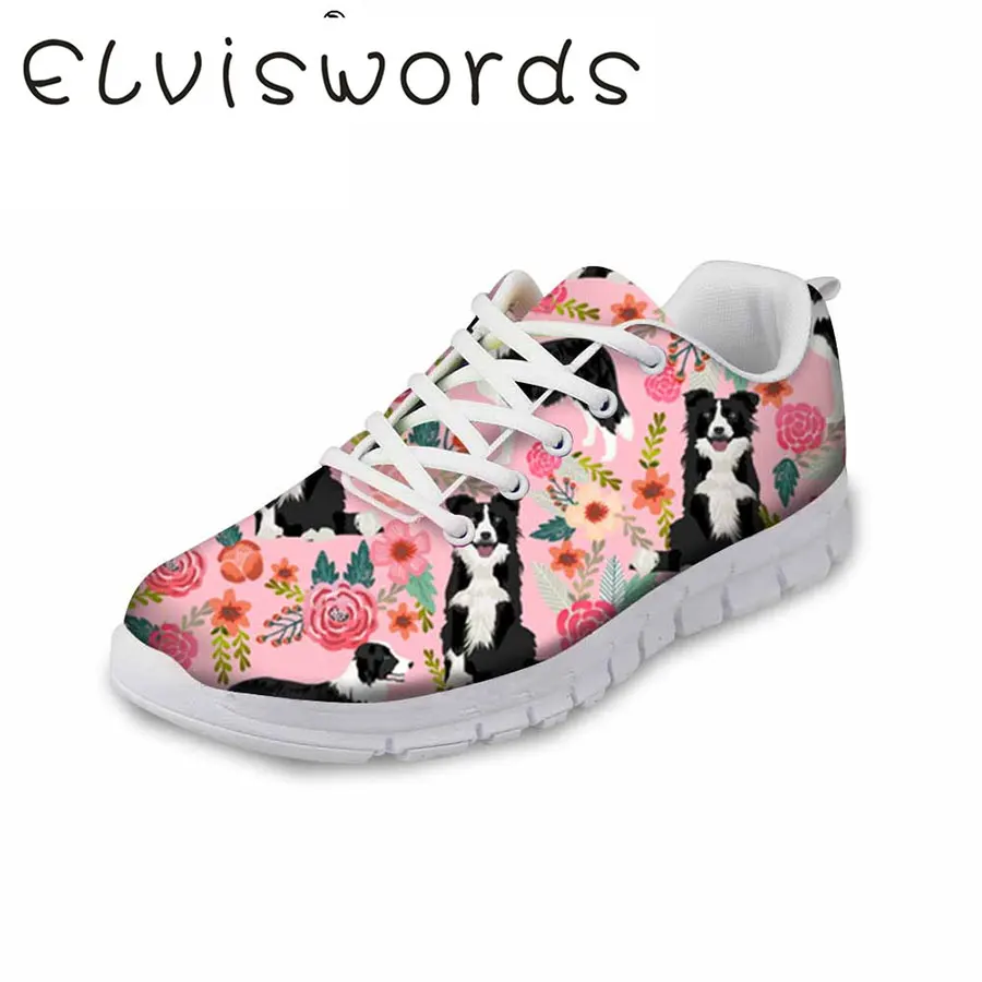 

Women's Shoes New Casual Shoes Pet Dog Printed Cute Small Fresh Sneakers Lightweight Lace-up Female Flat Soft Shoes