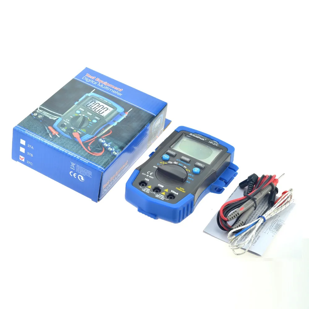 HoldPeak HP 37C Мини цифровой мультиметр Авто Диапазон True RMS AC/DC Напряжение Multimetro