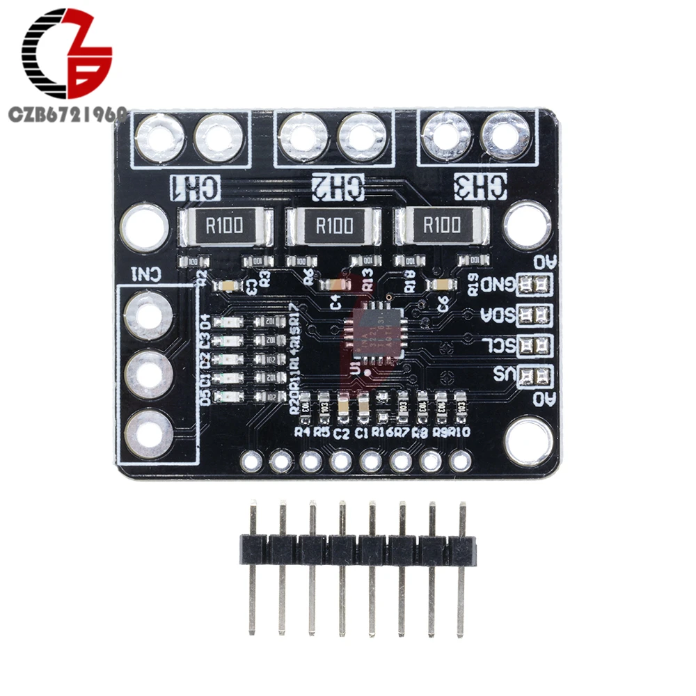 1 компл. Iec SMBUS INA3221 трехканальный шунт ток Питание Напряжение монитор датчик плата Модуль Замена INA219 контакты DIY Kit