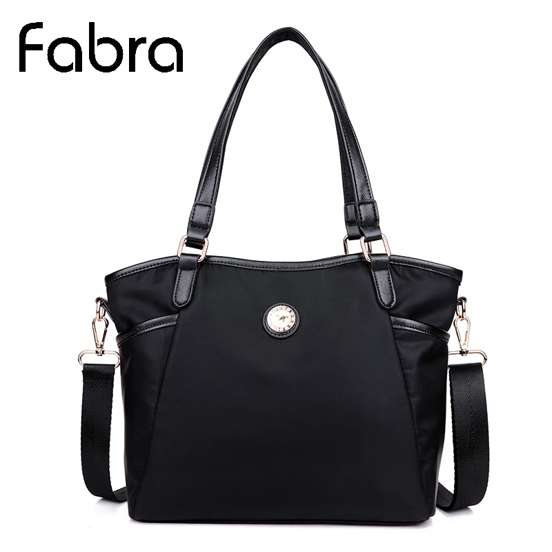

Fabra Waterproof Nylon Women Messenger Bags Solid Crossbody Shoulder Bag Tote Small Size Handbags 30*12*24 cm