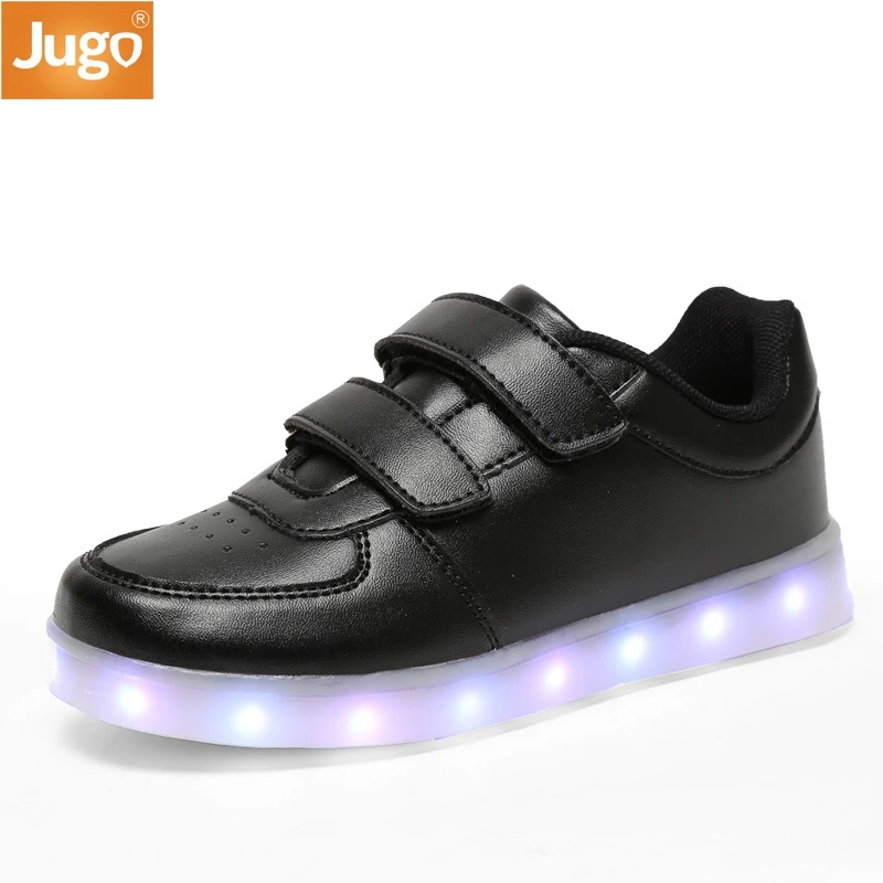 

2017 New USB Charging Basket Led Children Shoes With Light Up Kids Casual Boys&Girls Luminous Sneakers Glowing Shoes enfant