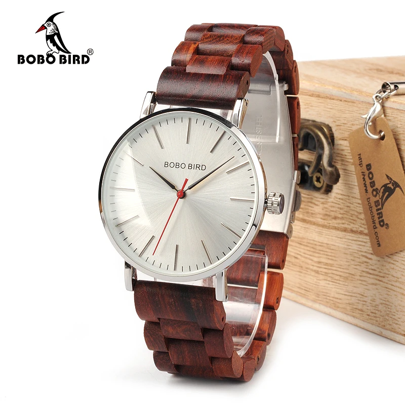 BOBO BIRD Watch Men relogio masculino Wooden Band Watches Man Simplify Quartz Timepieces bayan kol saati OEM Drop Shipping