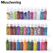 12 цветов, блестящая пудра для ногтей, блестка для ногтей, ультратонкая блестка для ногтей, набор, 3d полые акриловые хлопья для самостоятельного дизайна ногтей, маникюрные украшения