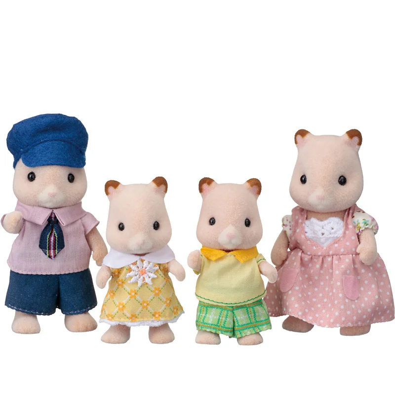 Sylvanian Families кукольный домик пушистый рисунок животного семейный набор хомяк/медведь/собаки/кошка/овца/олень - Цвет: 5121