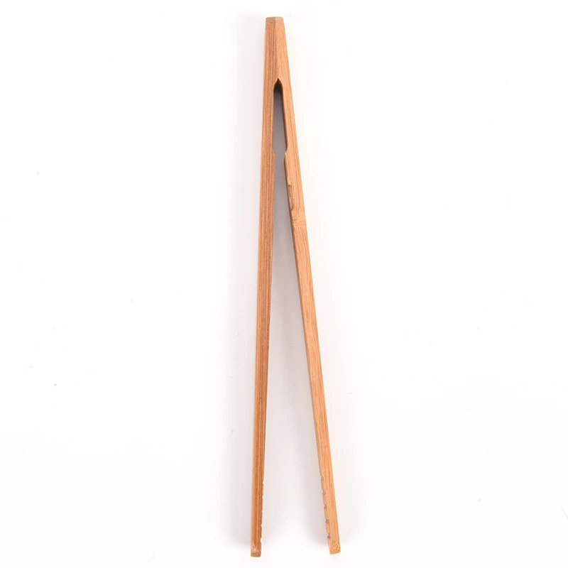 1PC Wooden Tea Tweezer Bacon Tea Clip Tongs Bamboo Kitchen Salad Food Toast