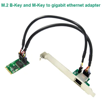 

M.2 B-Key/M-Key to gigabit ethernet adapter with 10/100/1000Mbps rate/Realtek 8111 Chipset/RJ45 Socket/Crossover correction