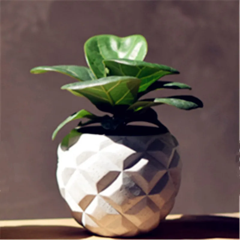 Силиконовая форма ручной работы для суккулентных растений, малая форма для цветочных растений, бетонных цементных глиняных Горшков