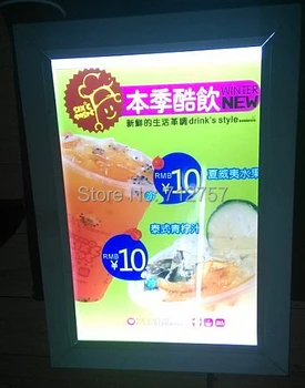 

Light up menu board sign shop retail display poster frame light box