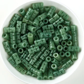 

Natural A Cargo Emerald Road through pipe beads bead Jade Jewelry Jade Accessories Handmade beads Material