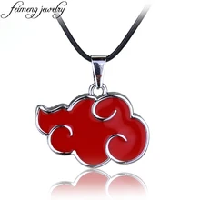 Clássico anime naruto colar akatsuki logotipo do membro da nuvem vermelha pingente colar para feminino masculino moda jóias acessórios