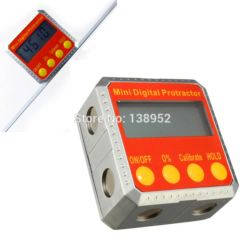 Mini Magnets Digital Protractor Electronic Inclinometer Digital Bevel Box Level Tool Electronic Angle Gauge New 2 Sides
