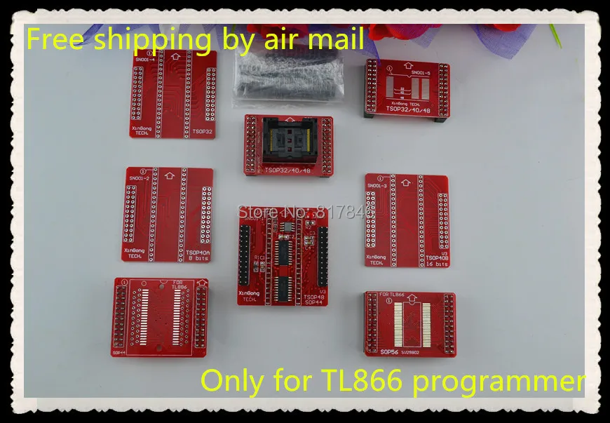 Tanie Darmowa wysyłka 100% oryginalny XGecu adapter ic TL866A TL866CS TL866II Plus programator TSOP32 40 48 TSOP40 TSOP48 SOP44 SOP56