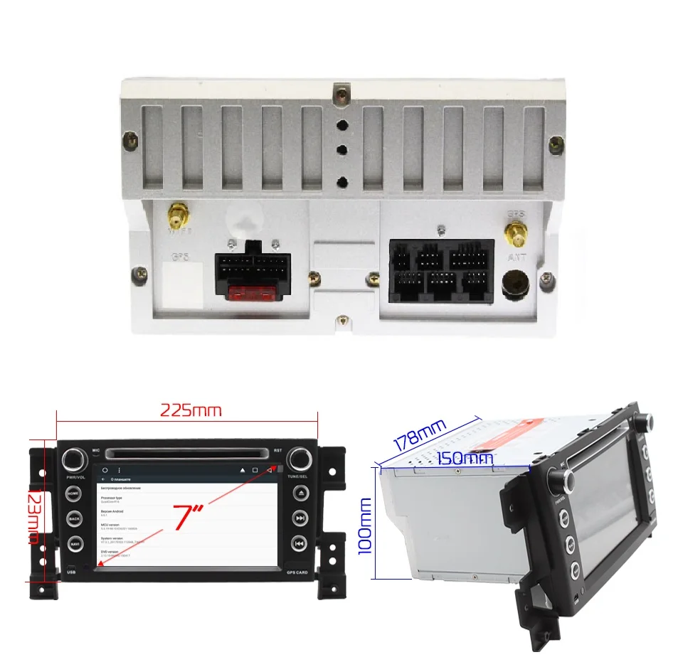 Clearance MARUBOX 7A905MT8 Car Multimedia Player for Suzuki Grand Vitara,Octa Core,Android 8.1,GPS,Radio,Bluetooth,DVD 16