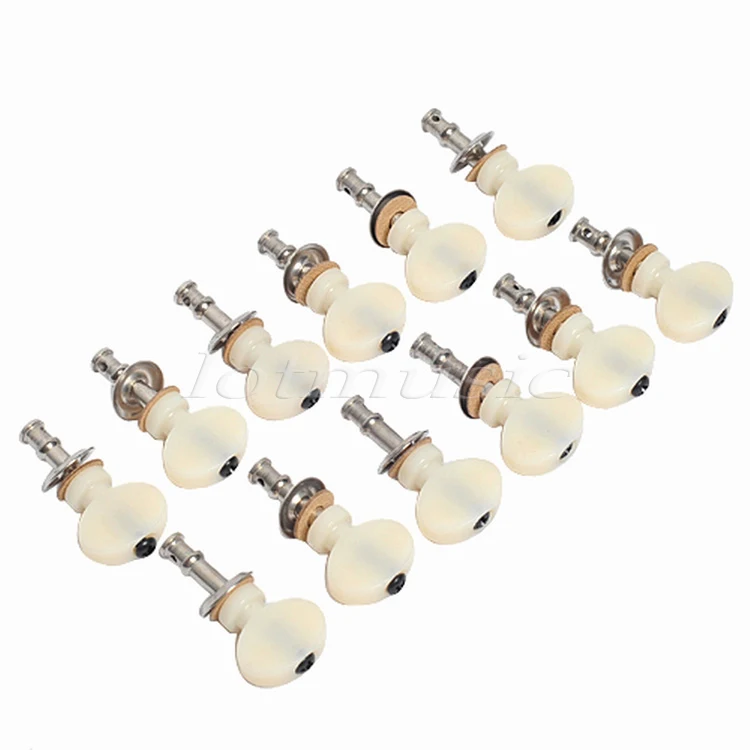 

12Pcs Ukulele Tuning Peg Pin Machine Tuners New Thin Button Friction Style