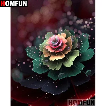 

HOMFUN Full Square/Round Drill 5D DIY Diamond Painting "Flower landscape" 3D Diamond Embroidery Cross Stitch Home Decor A19680