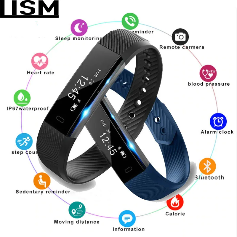 

Smart Wristband Fitness Tracker Band Bluetooth Sleep Monitor Watch Sport Bracelet for ios Android Phone pk Fit Bit Mi 2 Reloj