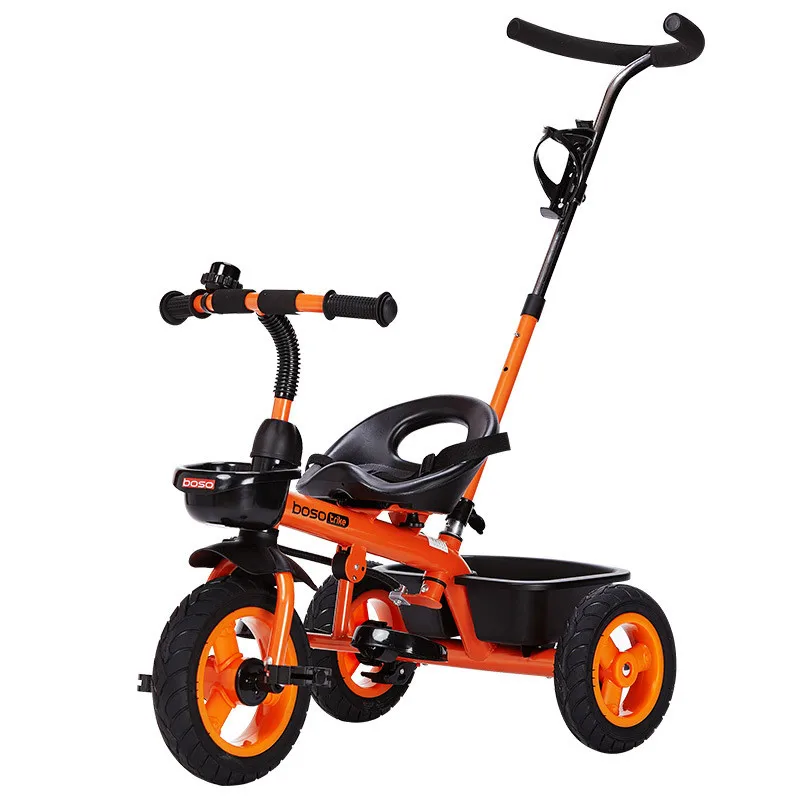 2017 New Baby Trolley Stroller with Double Brake Inflatable Titanium Wheel Children Tricycle yellow, green, white, pink, orange9