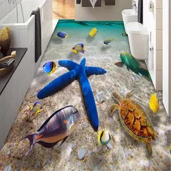 3D съемные настенные наклейки Морская звезда Пляж отделка из ПВХ стены ванной комнаты детей