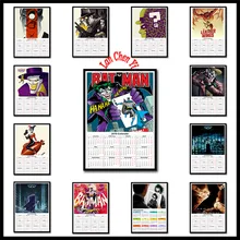 

Batman 2019 Calendar Coated paper poster Cafe Creative wallpaper Interior Decoration Free Shipping 42X30cm