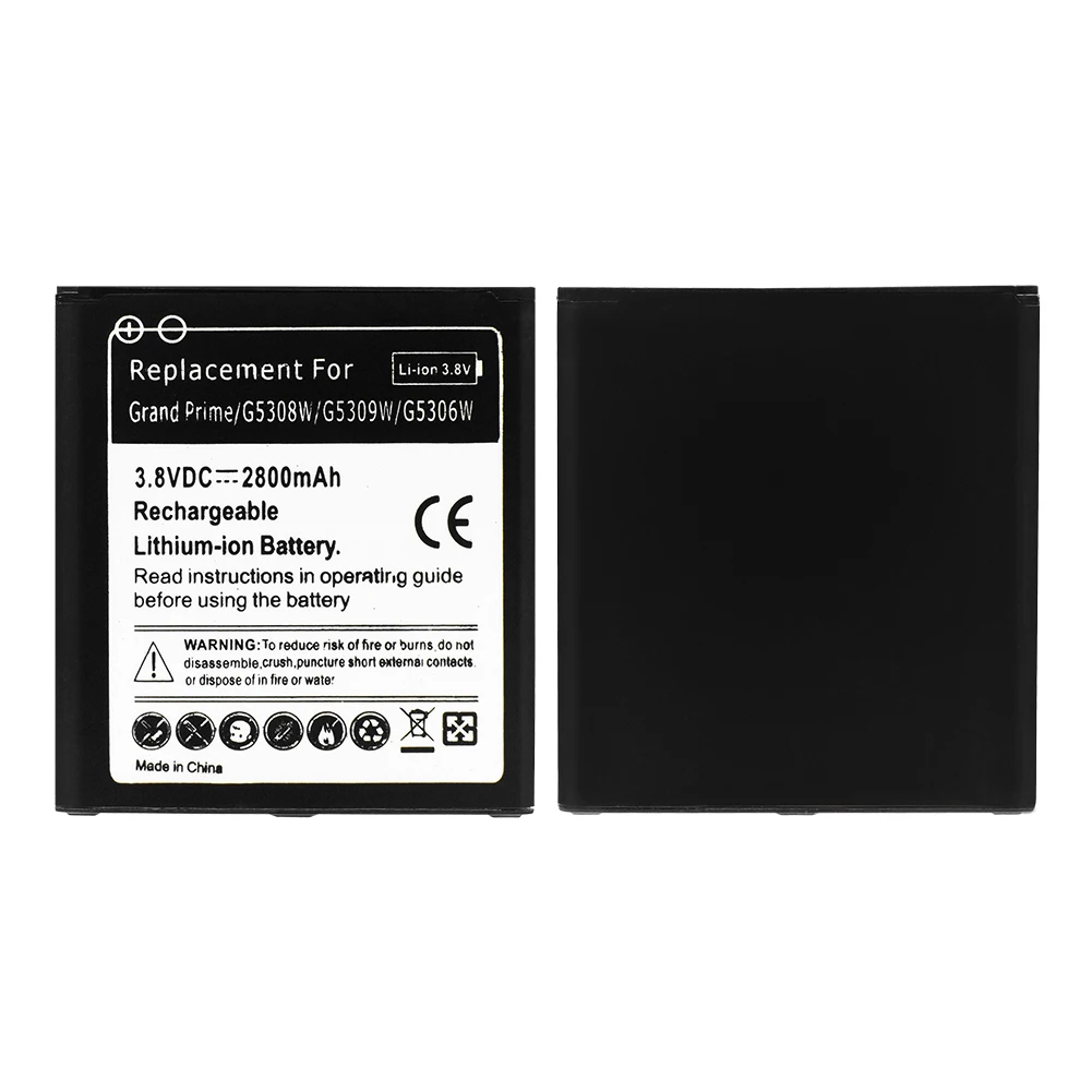 Премиум 62x57x5 мм 3 8 V 2800mAh литий ионный аккумулятор для Samsung Galaxy Grand Prime