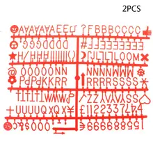 2 шт. персонажи для войлочной доски с буквами, красный цвет, 340 шт., сделай сам, цифры, символы, алфавиты для доски со сменными буквами