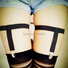 Новинка,, подвязка для ног, сексуальные геометрические черные атласные эластичные бедра, подтяжки для чулок, одежда для ног, подвязка, жгут, P0088