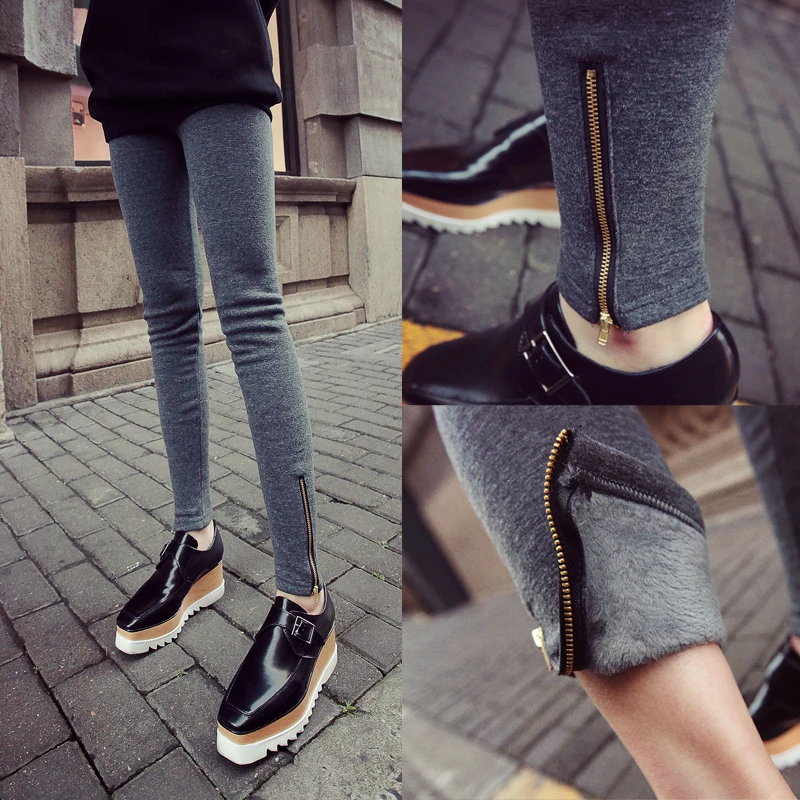 

2019 Fashion Autumn Winter Maternity Pants Thick Fleece Pregnant Women Leggings Fake Zippers Maternity Trousers Add Wool Warm