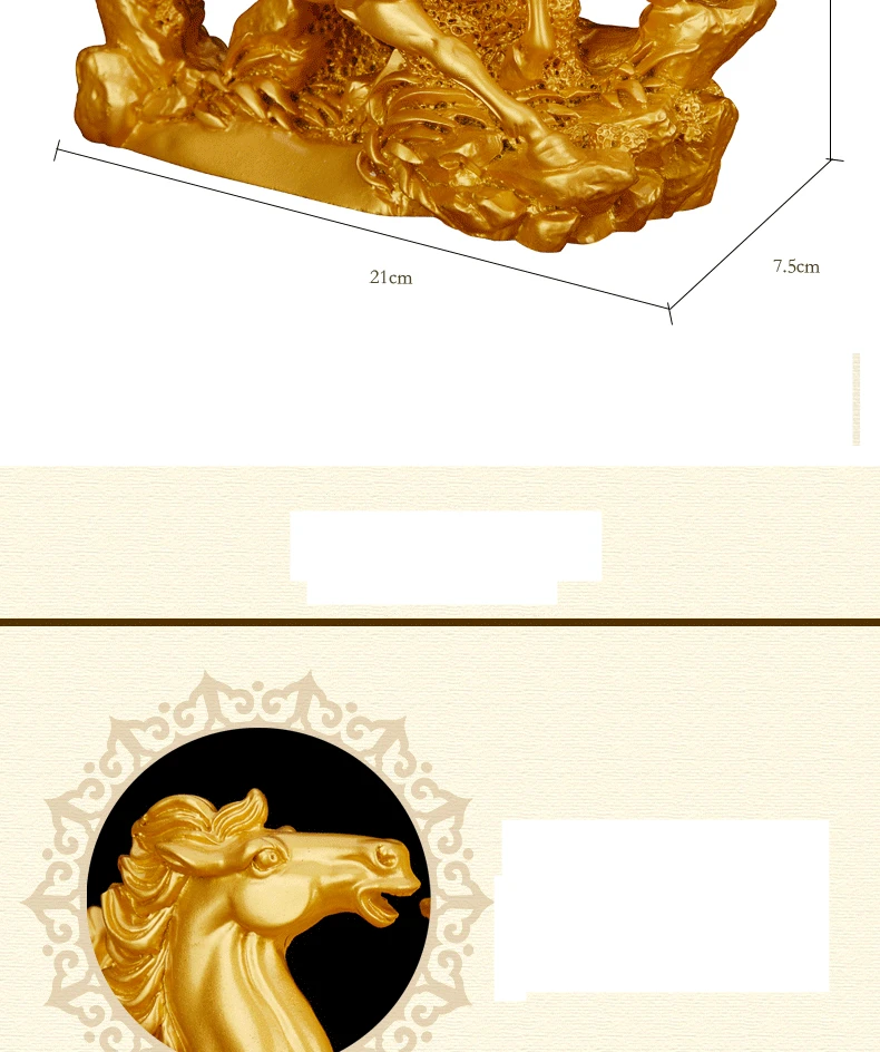 VILEAD 15,5 см двойные резиновые Статуэтка «Лошадь» Ретро креативная пара конский орнамент офисный магазин Luckly скульптура Decoracion Hogar подарок
