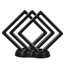 3 шт. Подарочная настольная коробка для хранения 3D плавающий держатель для монет стенд квадратный чехол для шоу медальоны многофункциональная рамка для дисплея ювелирных изделий