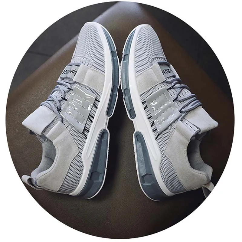 

Breathable Men Sneakers Male Shoes Adult Red Black Gray High Quality Comfortable Lace-up Soft Mesh Men Shoes Summer New 934