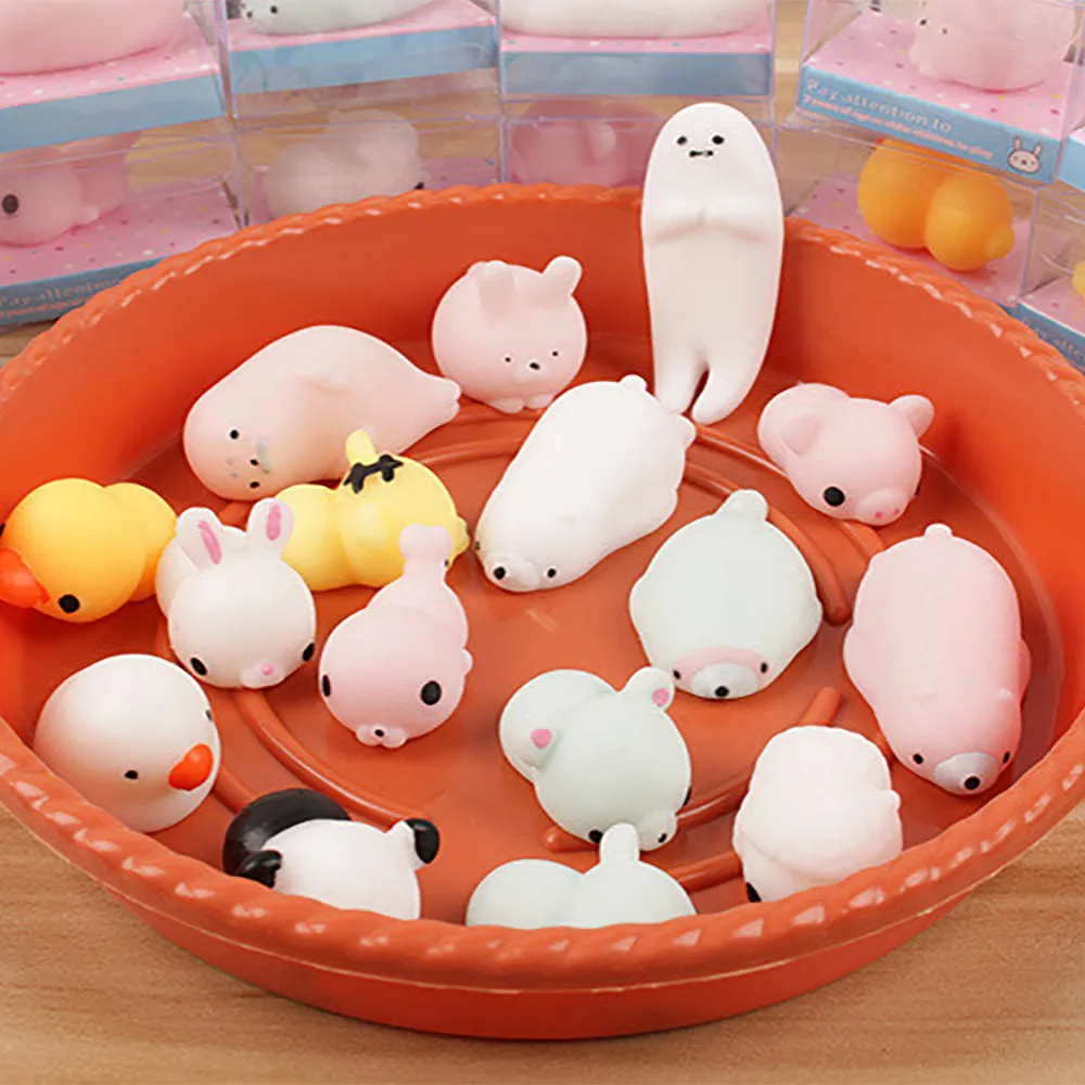 1/2/5 шт милые мини светящиеся игрушки Mochi Cat веселые детские Kawaii для снятия стресса