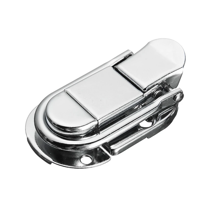 MTSPACE 4pcs/Set Luggage Guitar Musical Trolley Flight Case Button Knot Drawbolt Closure Latch For Wooden Boxes Air Iron Silver toggle latches decorative latches