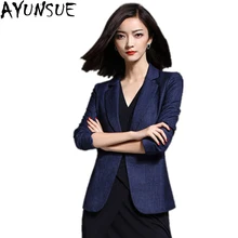AYUNSUE Блейзер Mujer модные весенние женские пальто Femme с длинными рукавами тонкие женские блейзеры и куртки CJ019