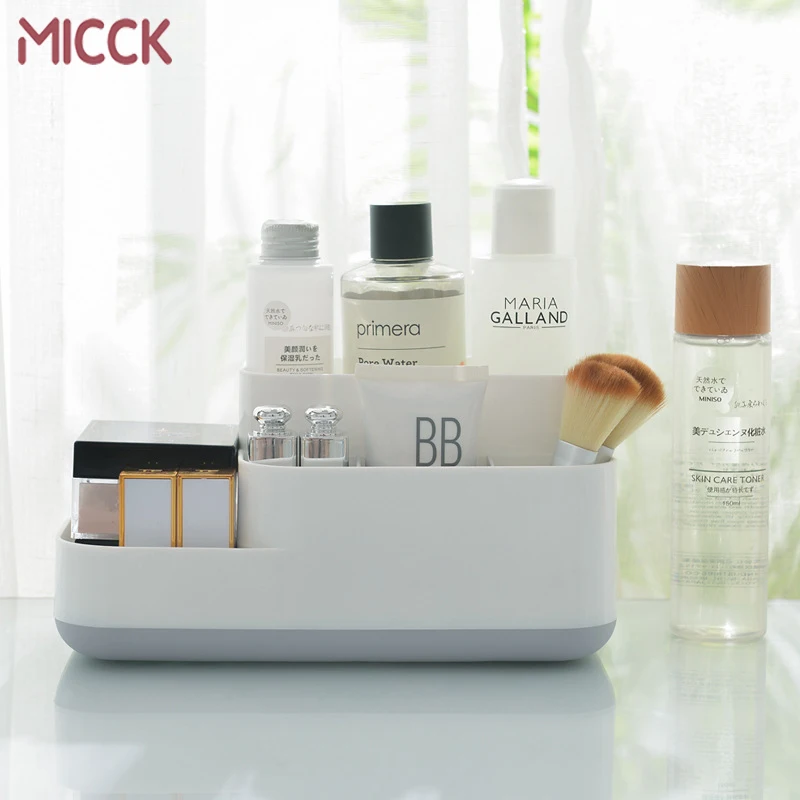

MICCK Makeup Organizer Cosmetic Storage Box Jewelry Necklace Nail Polish Earring Home Desktop Bathroom Organizer For Cosmetics