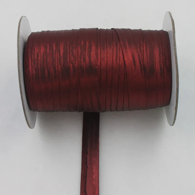 Полиэфирная 5/"(15 мм) металлическая атласная косая лента для переплета для пошив одежды «сделай сам» и обрезки 25 ярдов/рулон - Цвет: wine