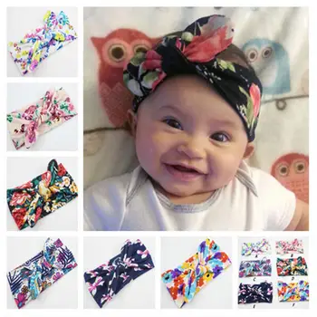 

None DIY Children Baby Hair Band Bohemian Style Bowknot Headdress Artificial Flowers Headwear
