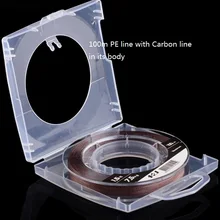 Двухслойная PE линия Albacore, углеродный нейлоновый, прямой, но не жесткий, подходит для ручного стержня