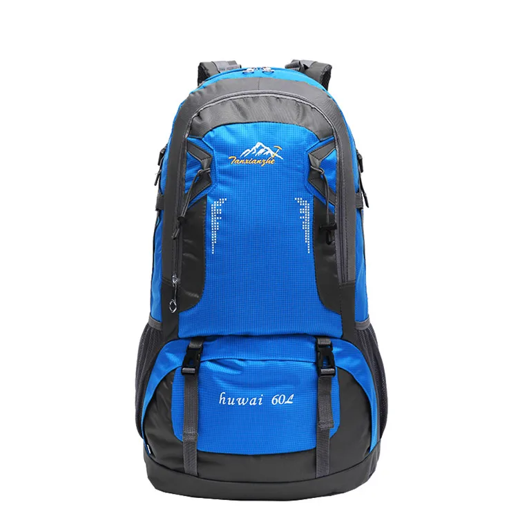 60L тактический рюкзак Водонепроницаемый туристический рюкзак активный отдых Велосипедный спорт кемпинг рюкзак альпинистская спортивная сумка Экипировка Мужская t для мужчин - Цвет: Blue