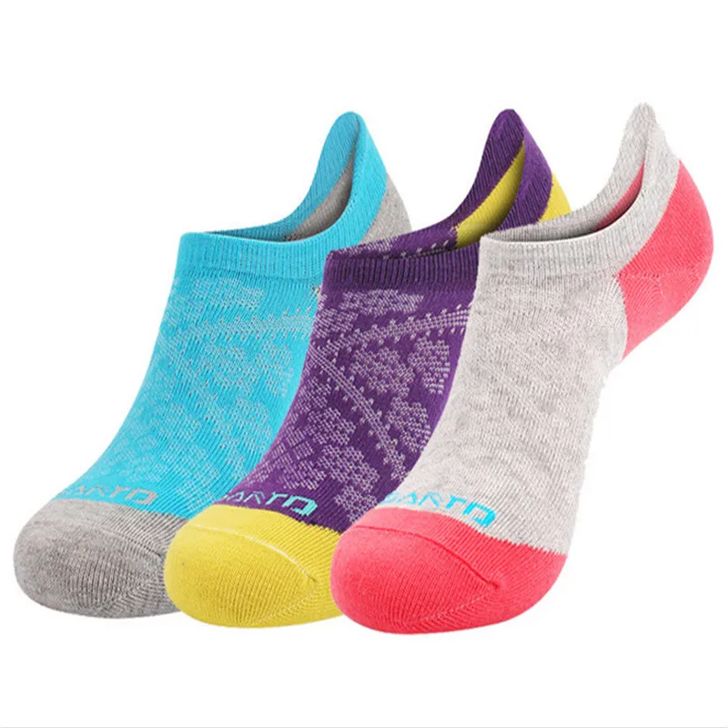 

3 Pairs SANTO NS041 80% Cotton Outdoor Sock Slippers Women's Sports Socks Running Quick Dry Spring Summer Fit to Size 35-38