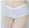 white Карамельный цвет пикантные Для женщин высокие эластичные молния открыт крест промежности Мини трусы с низкой талией, нижнее белье, экзотические Женские шорты, боксеры, трусы - Цвет: white