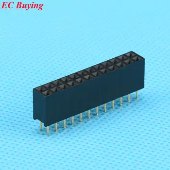

10pcs/lot 2.54mm 2X12 Pin Double Row Female 12P Straight Header Pitch Socket Strip