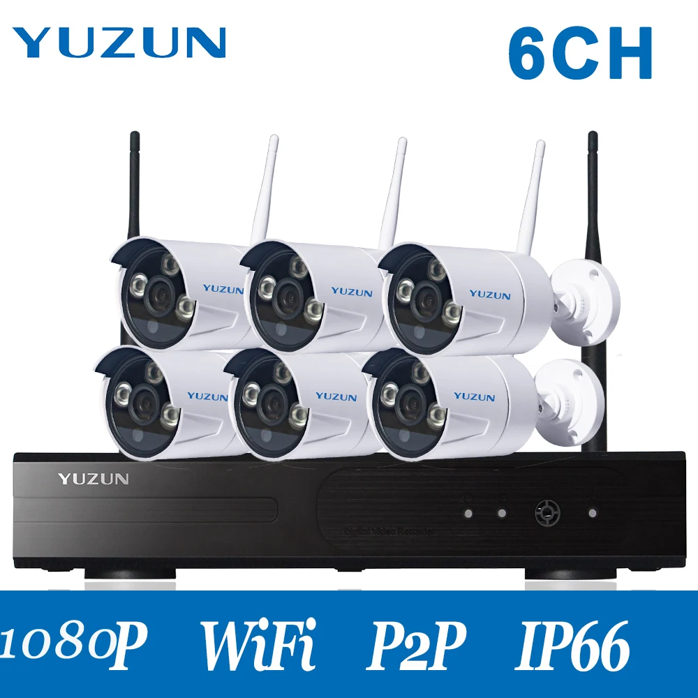 1080P 6CH HD Wireless cctv kit ourdoor security Camera Surveillance wifi camera night vision nvr ir | Безопасность и защита