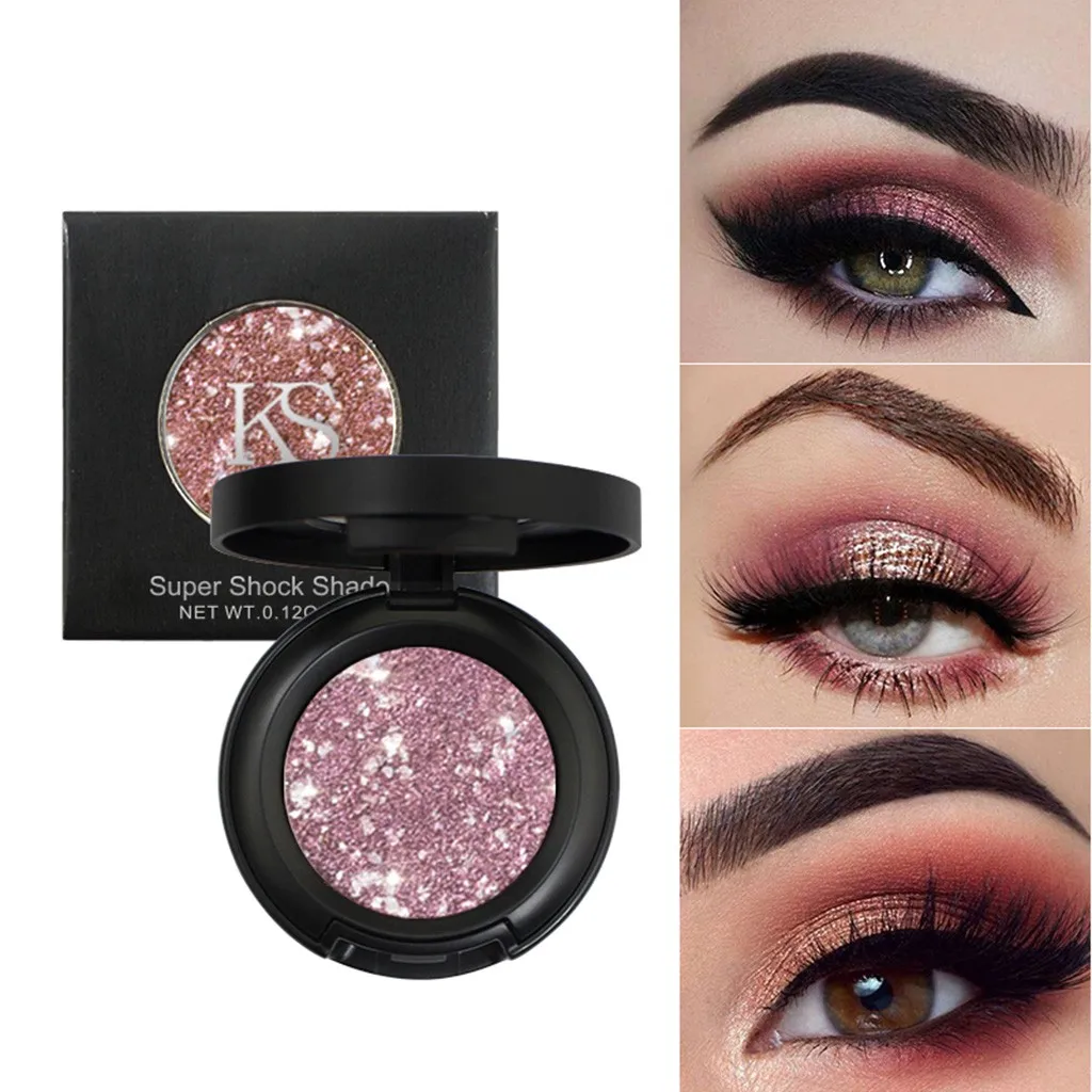 

1PC Monochrome Shimmering Glitter Powder Eyeshadow Matte Waterproof Non Smudge Comestic Facial Makeup Pearlescent Eyeshadow