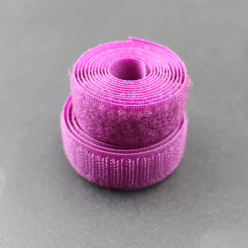 1 пара 100*2 см крючок и петля клейкая крепежная лента швейные инструменты полиэстер Волшебный стикер Adesivo двойной замок лента без клея - Цвет: Dark purple