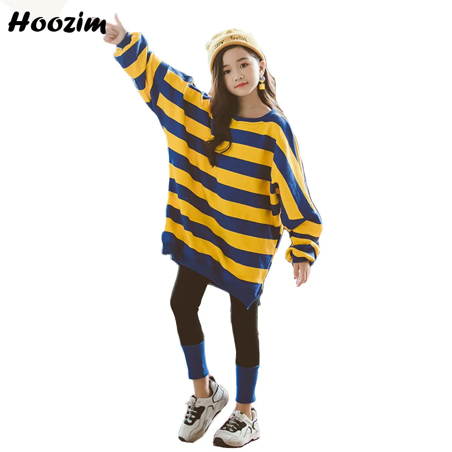 

Winter Teenage Girls Clothing Set 8 9 10 11 12 Years Cool Long T Shirt+Velvet Pants Children Sport Suit For Girls Kids Tracksuit